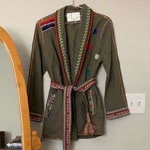 Zara boho olive green jacket